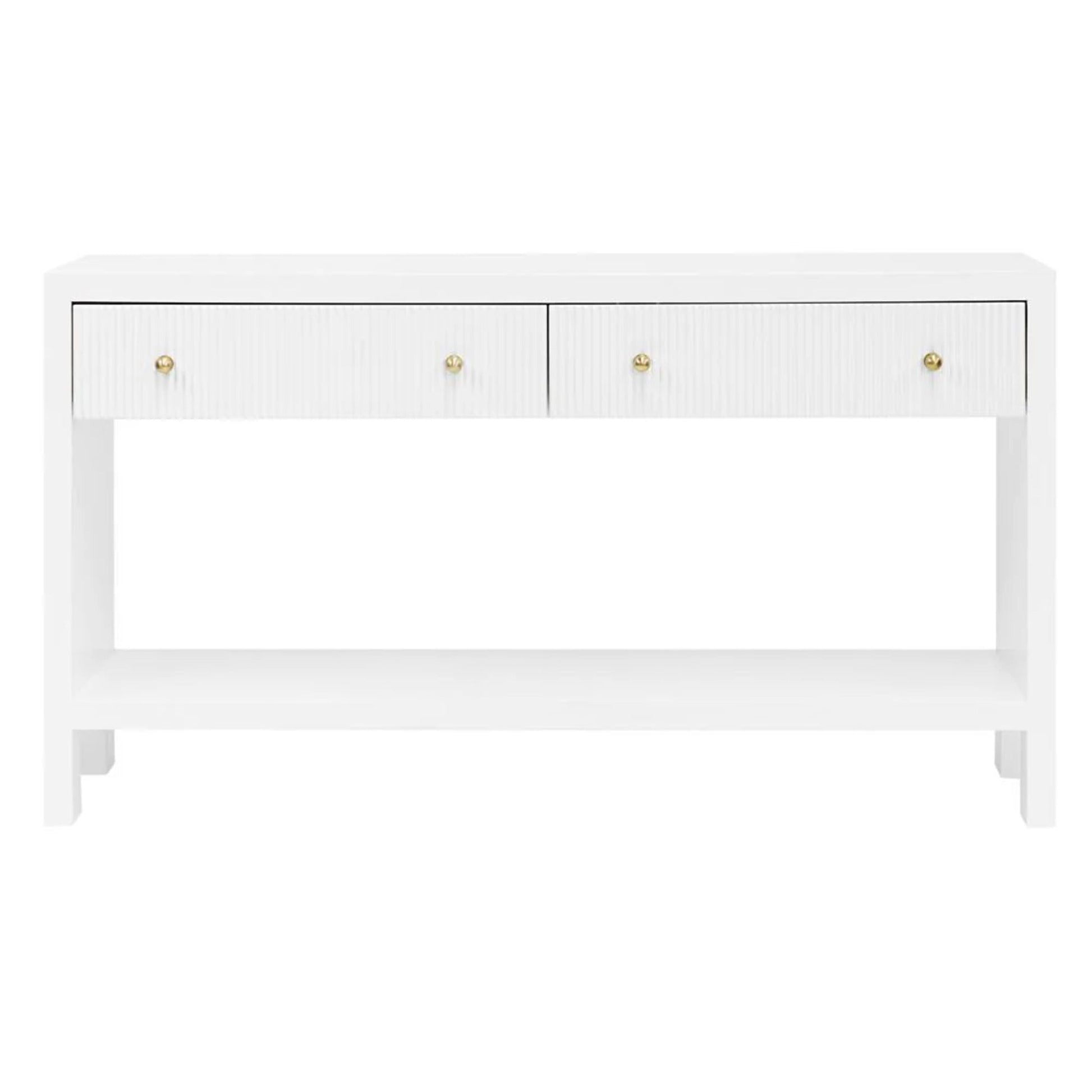 Ariana Two Drawer Console Table - White Console Table Cafe Lighting & Living White  