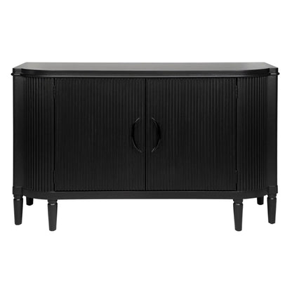 Arielle Ribbed Timber Buffet Table - Black Buffet Table Cafe Lighting & Living Black  