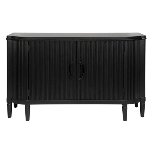 Arielle Ribbed Timber Buffet Table - Black Buffet Table Cafe Lighting & Living Black  