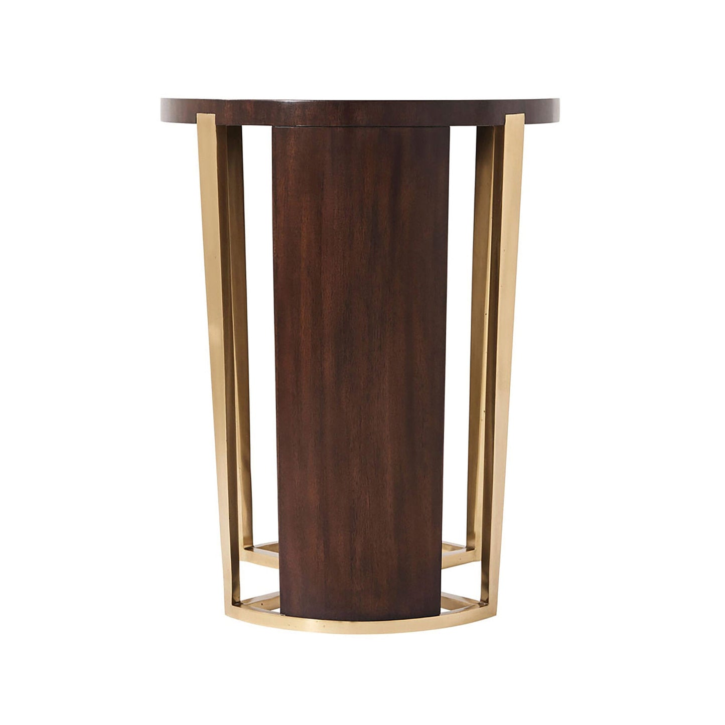 Avenue Montaigne Adelyn Mahogany Side Table - Brass Side Table Bloomingdales   