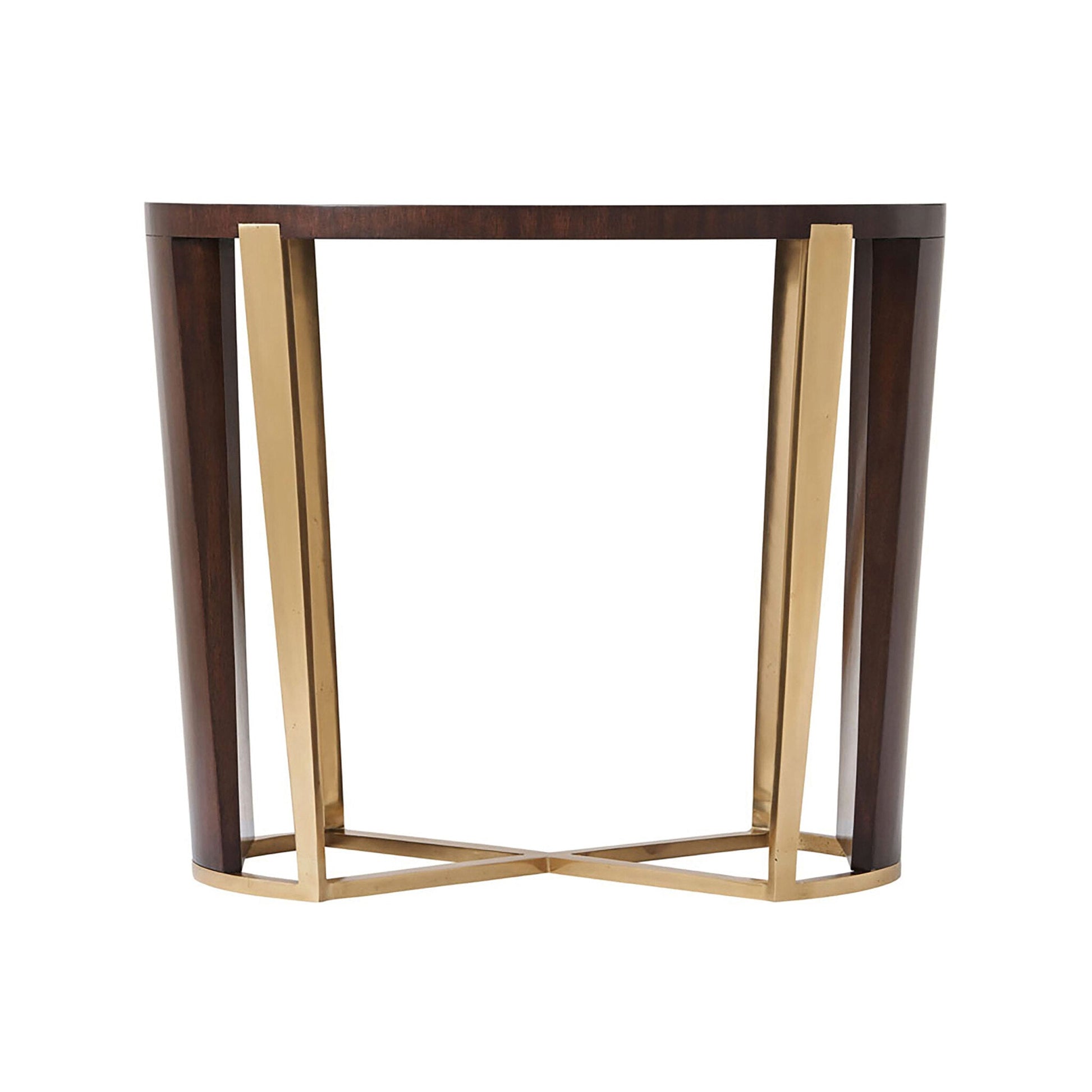 Avenue Montaigne Adelyn Mahogany Side Table - Brass Side Table Bloomingdales   