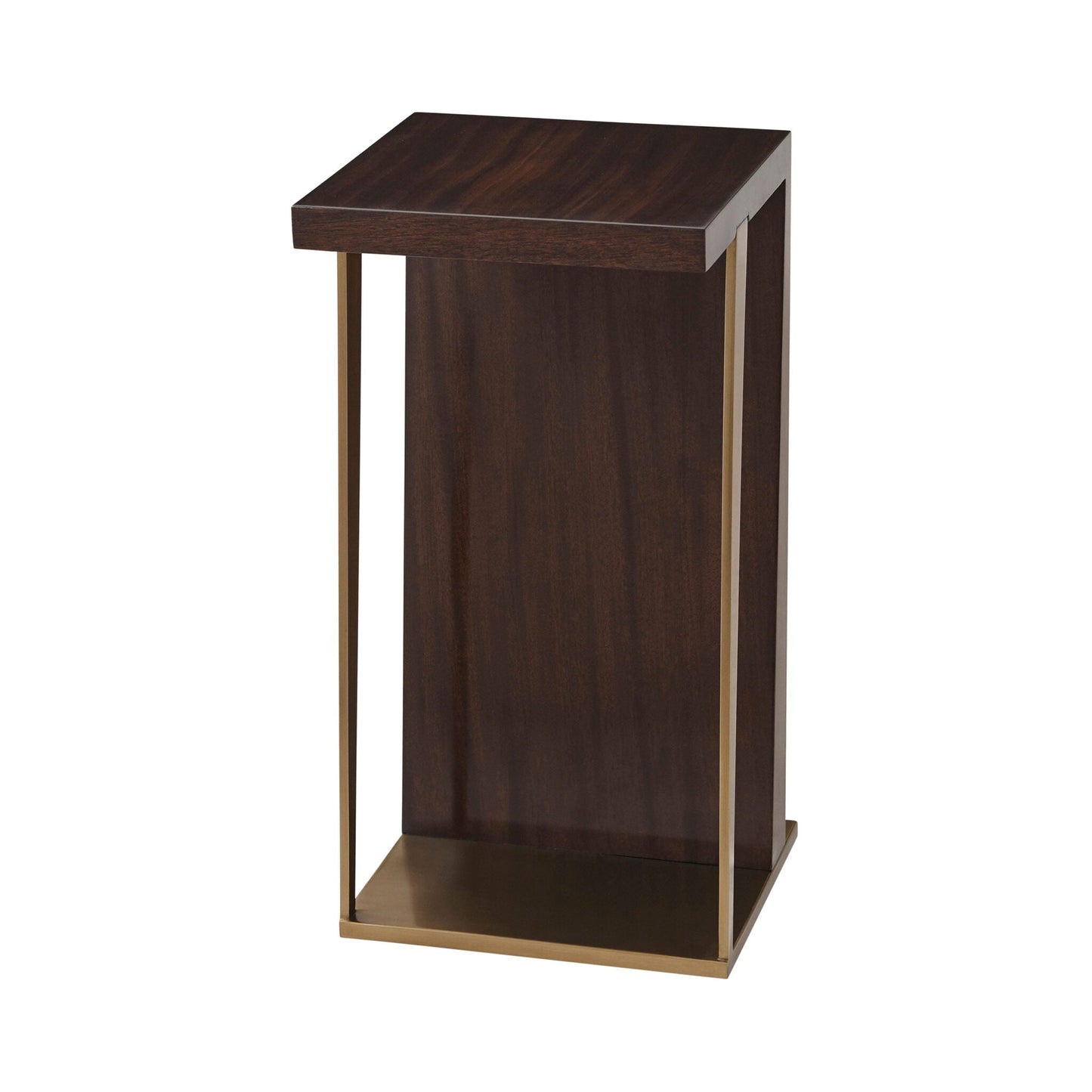 Avenue Montaigne Genevieve Accent Mahogany Side Table - Brass Side Table Bloomingdales   