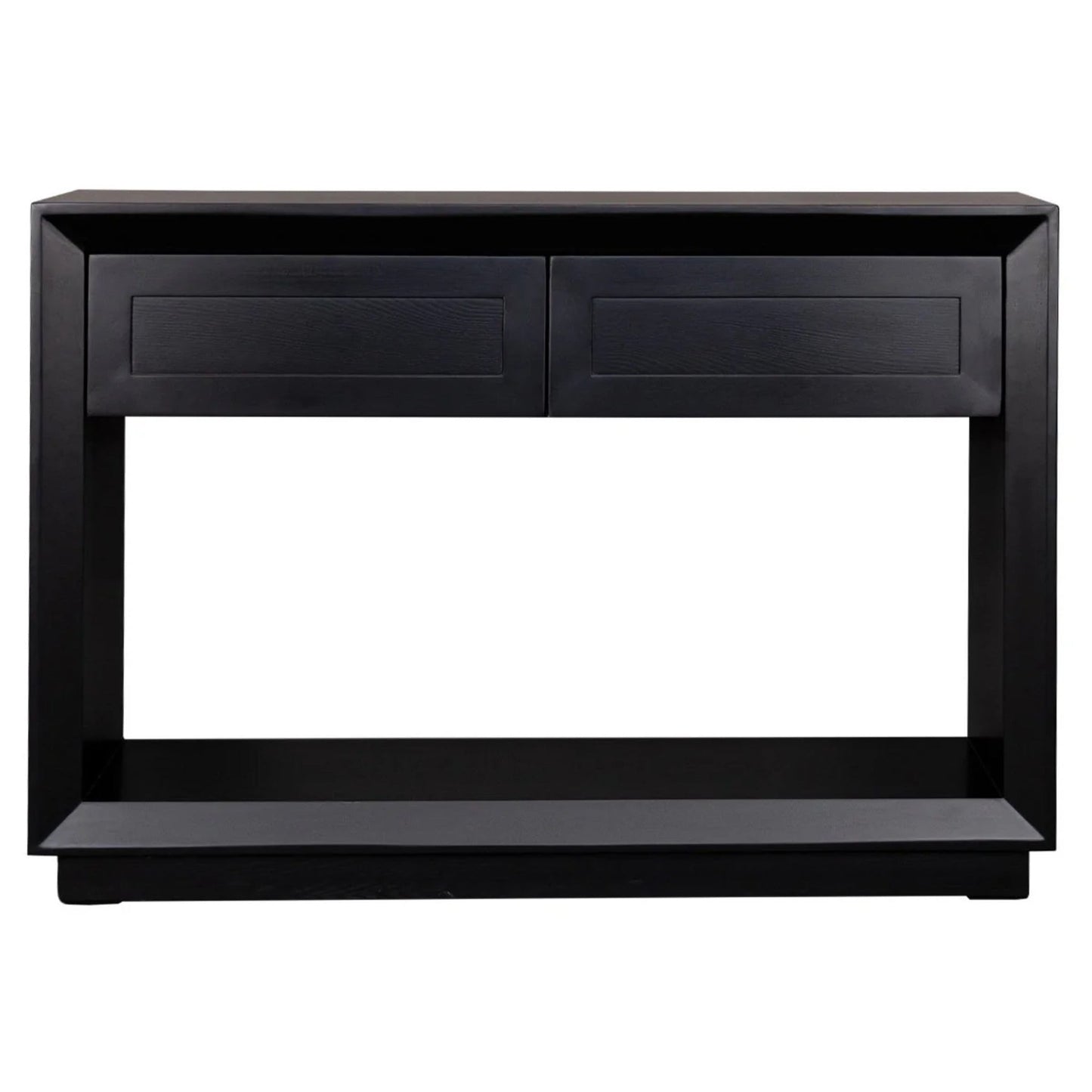 Balmain Large Two Drawer Open Console Table - Black Console Table Cafe Lighting & Living Black Small 