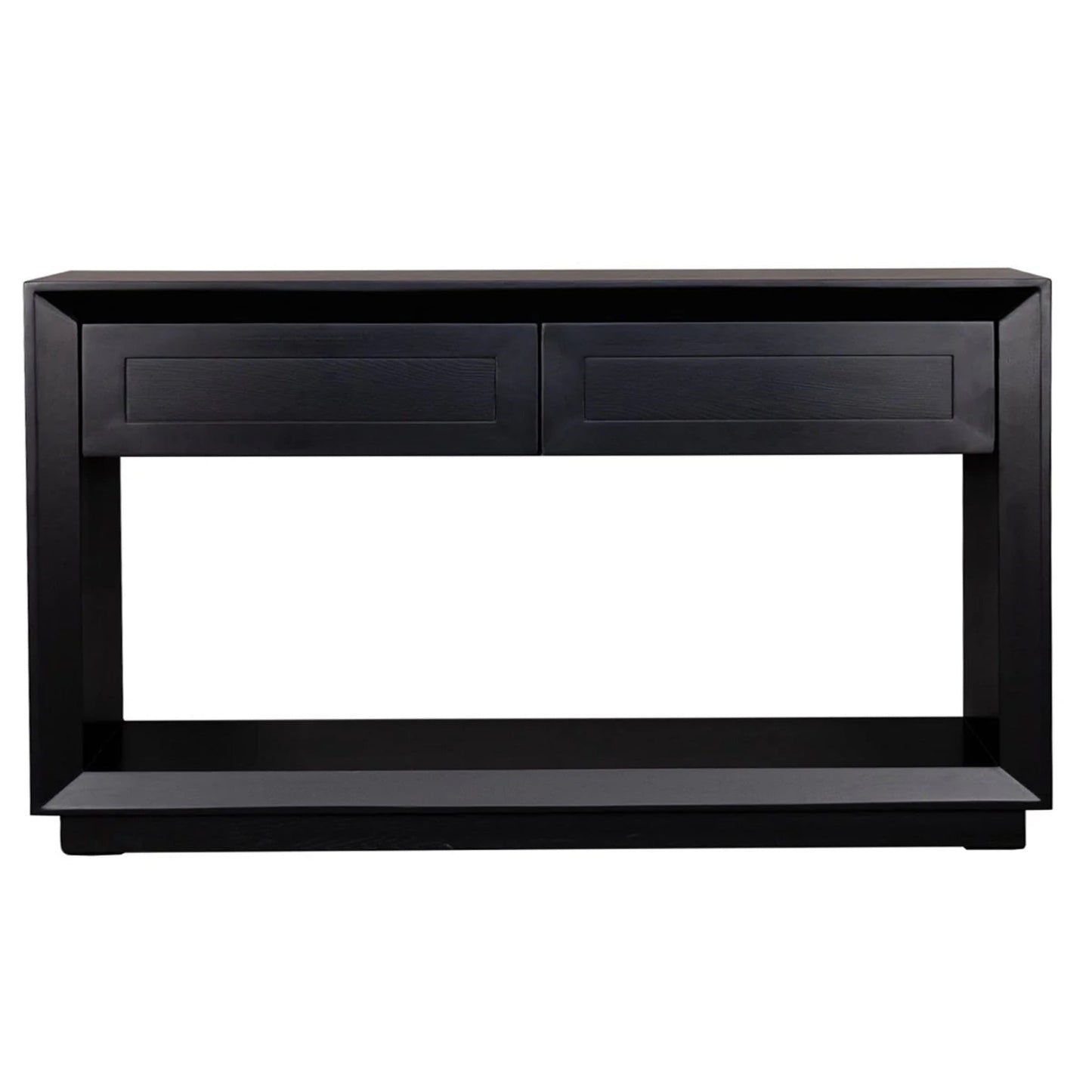 Balmain Large Two Drawer Open Console Table - Black Console Table Cafe Lighting & Living Black Large 