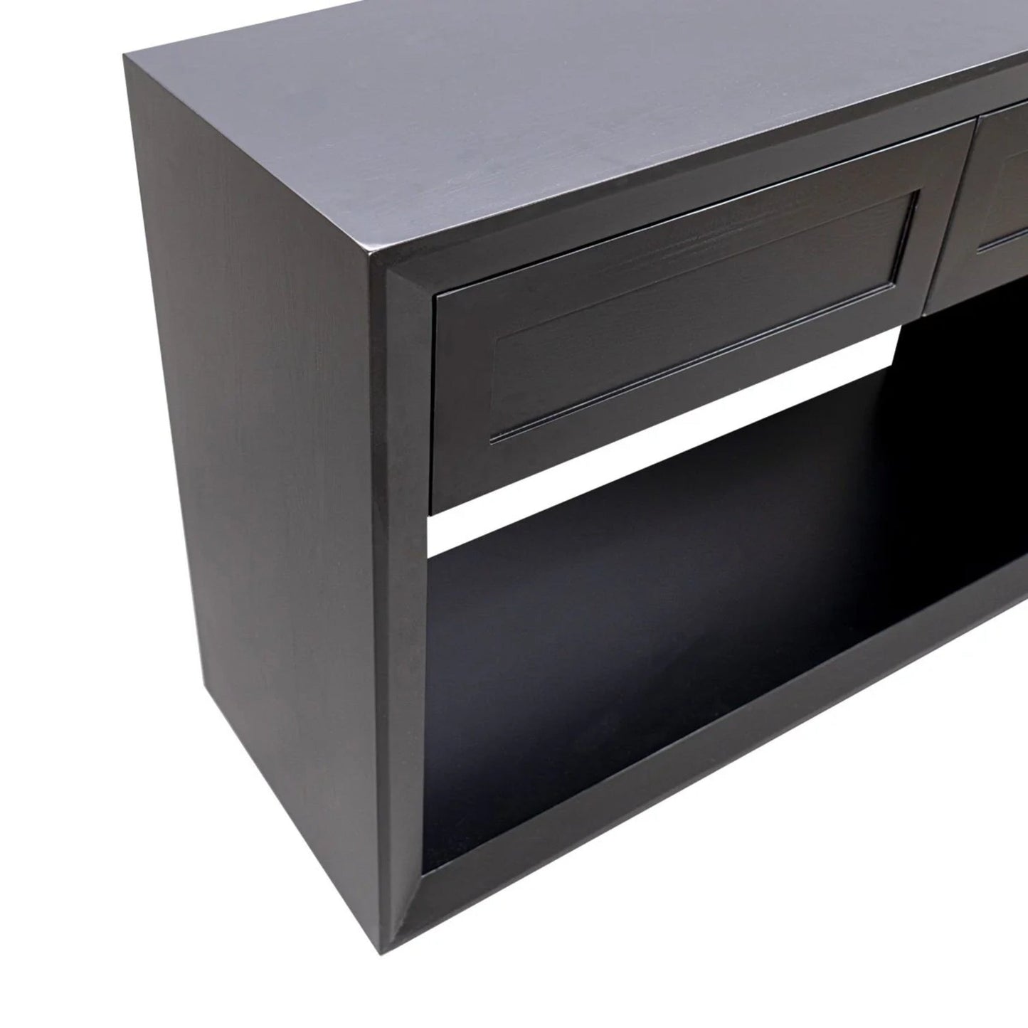 Balmain Large Two Drawer Open Console Table - Black Console Table Cafe Lighting & Living   