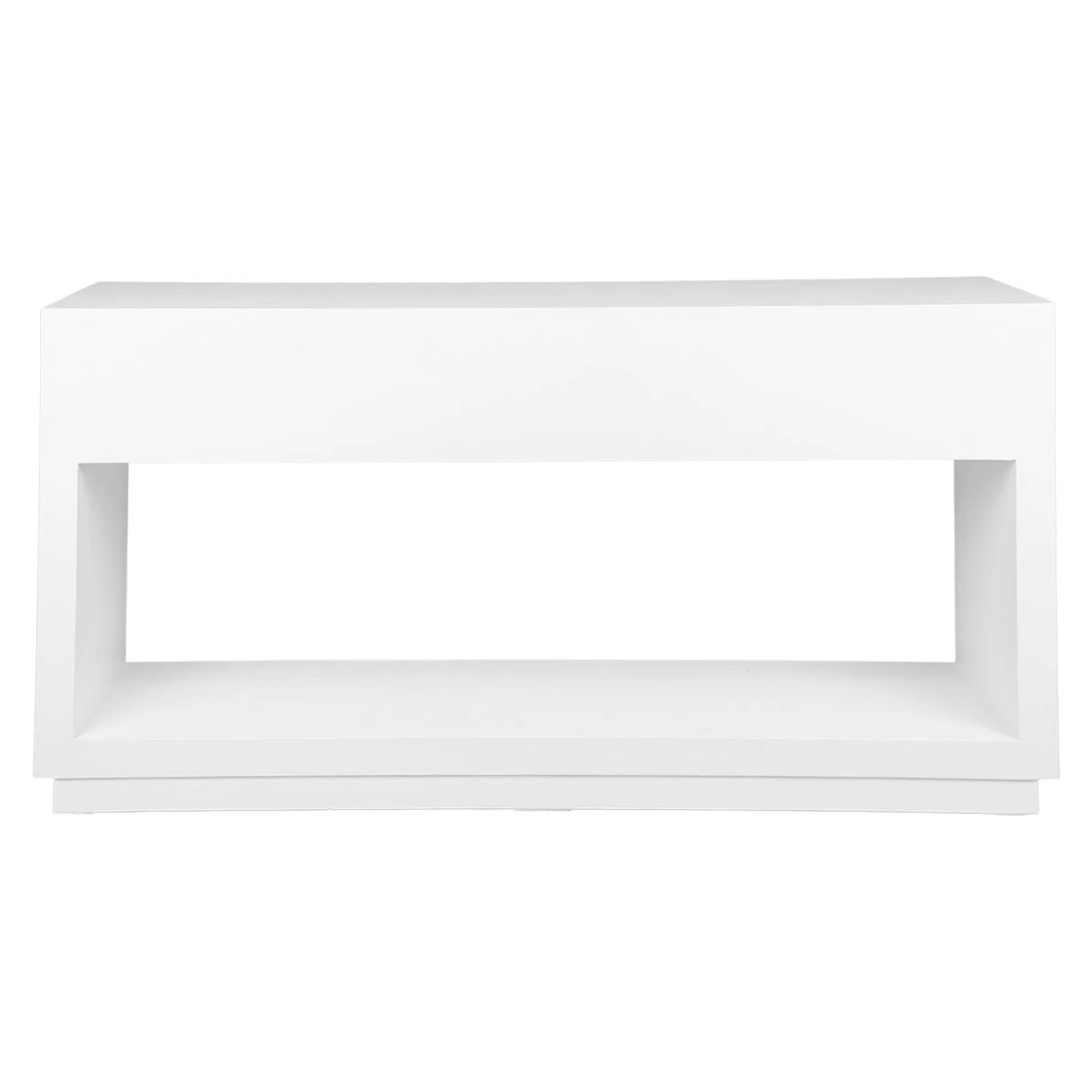 Balmain Large Two Drawer Open Console Table - White Console Table Cafe Lighting & Living   