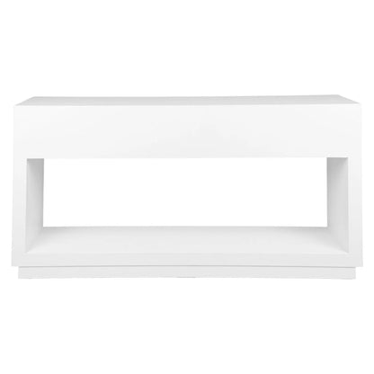 Balmain Large Two Drawer Open Console Table - White Console Table Cafe Lighting & Living   