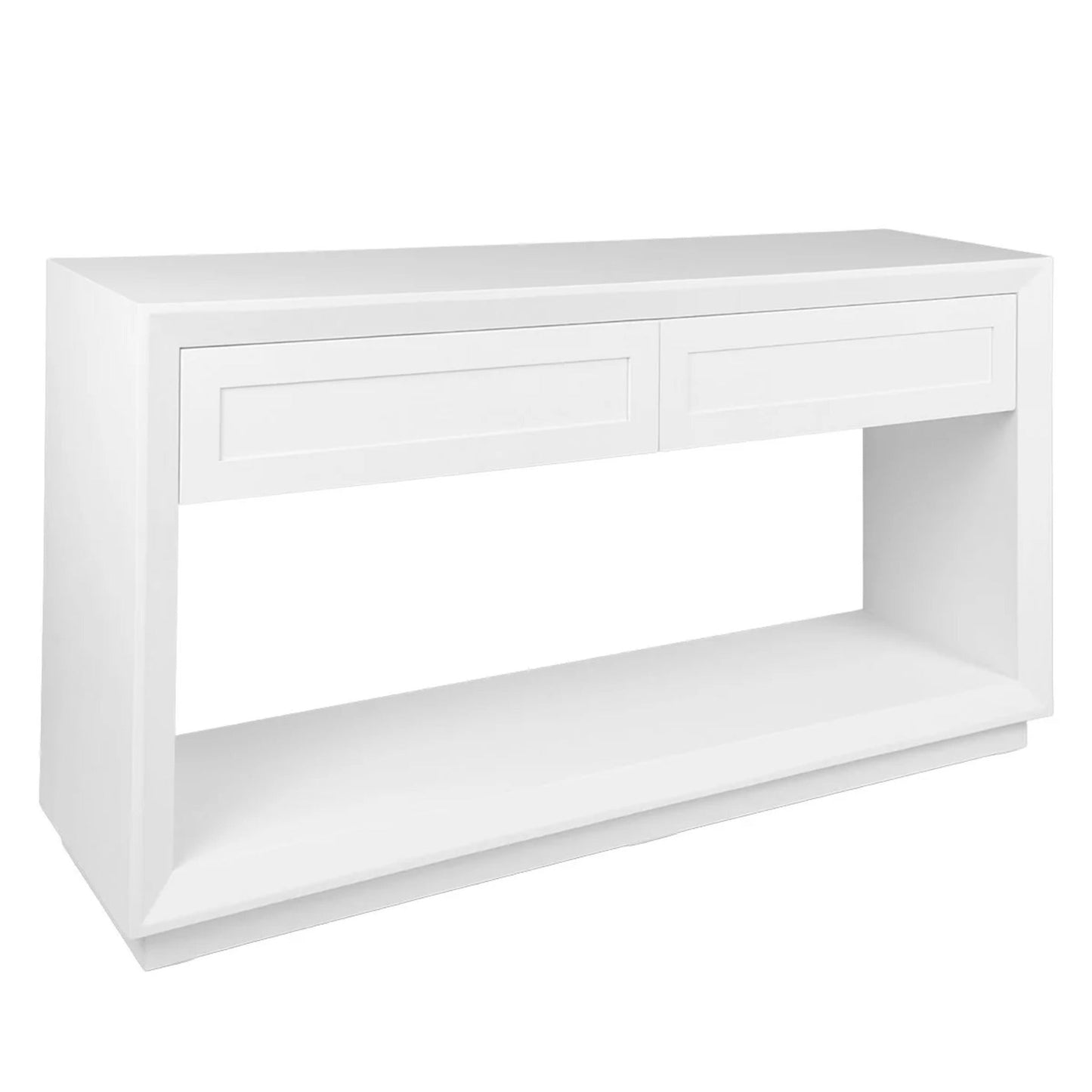 Balmain Large Two Drawer Open Console Table - White Console Table Cafe Lighting & Living   