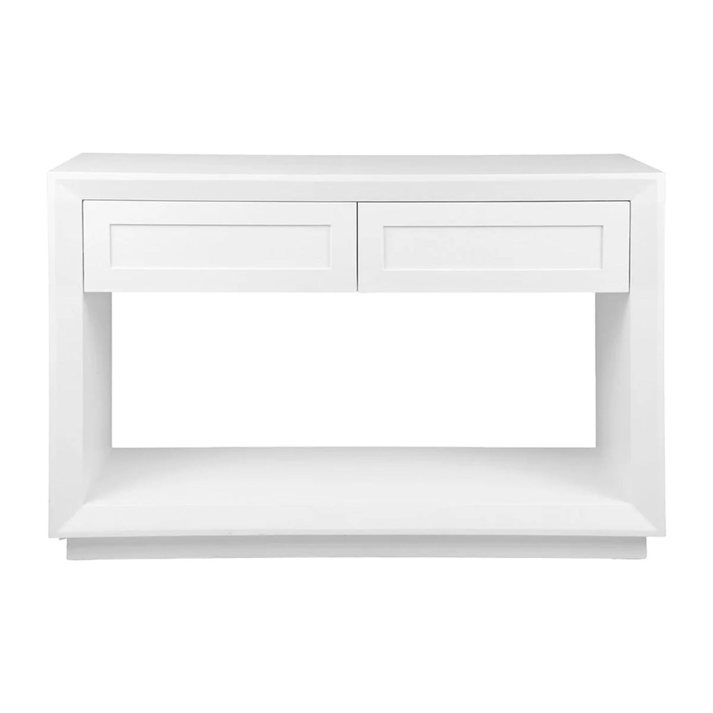 Balmain Small Two Drawer Open Console Table - Black Console Table Cafe Lighting & Living White Small 