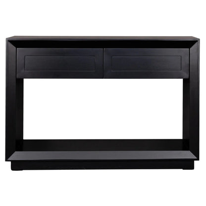 Balmain Small Two Drawer Open Console Table - White Console Table Cafe Lighting & Living Black Small 