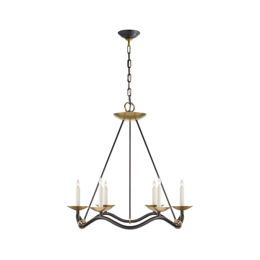 Barry Goralnick Choros Chandelier - Aged Iron & Brass Pendant Light Bloomingdales Lighting Single Tier  