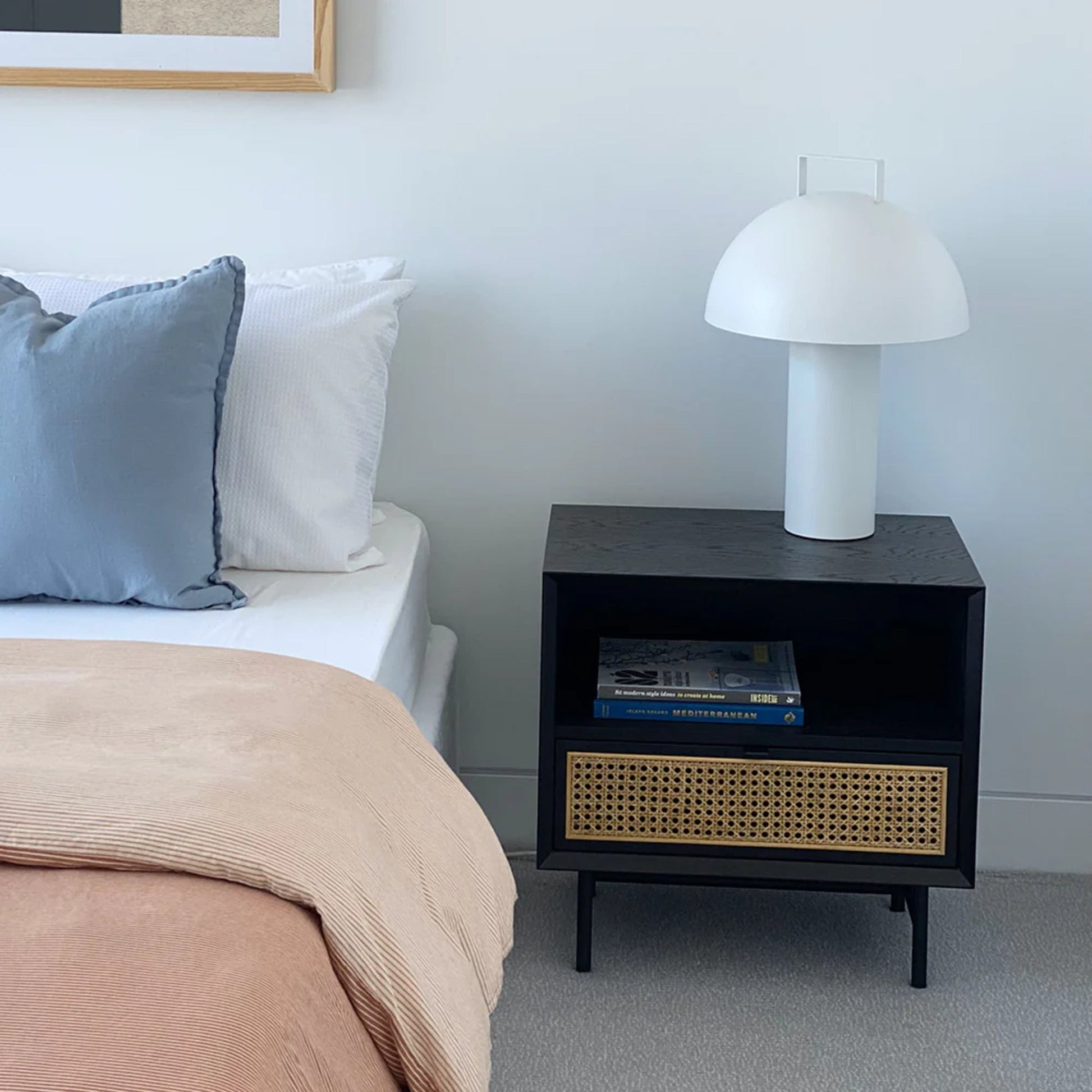 Betty Nook & Drawer Bedside Table - Black Bedside Table M+Co Living