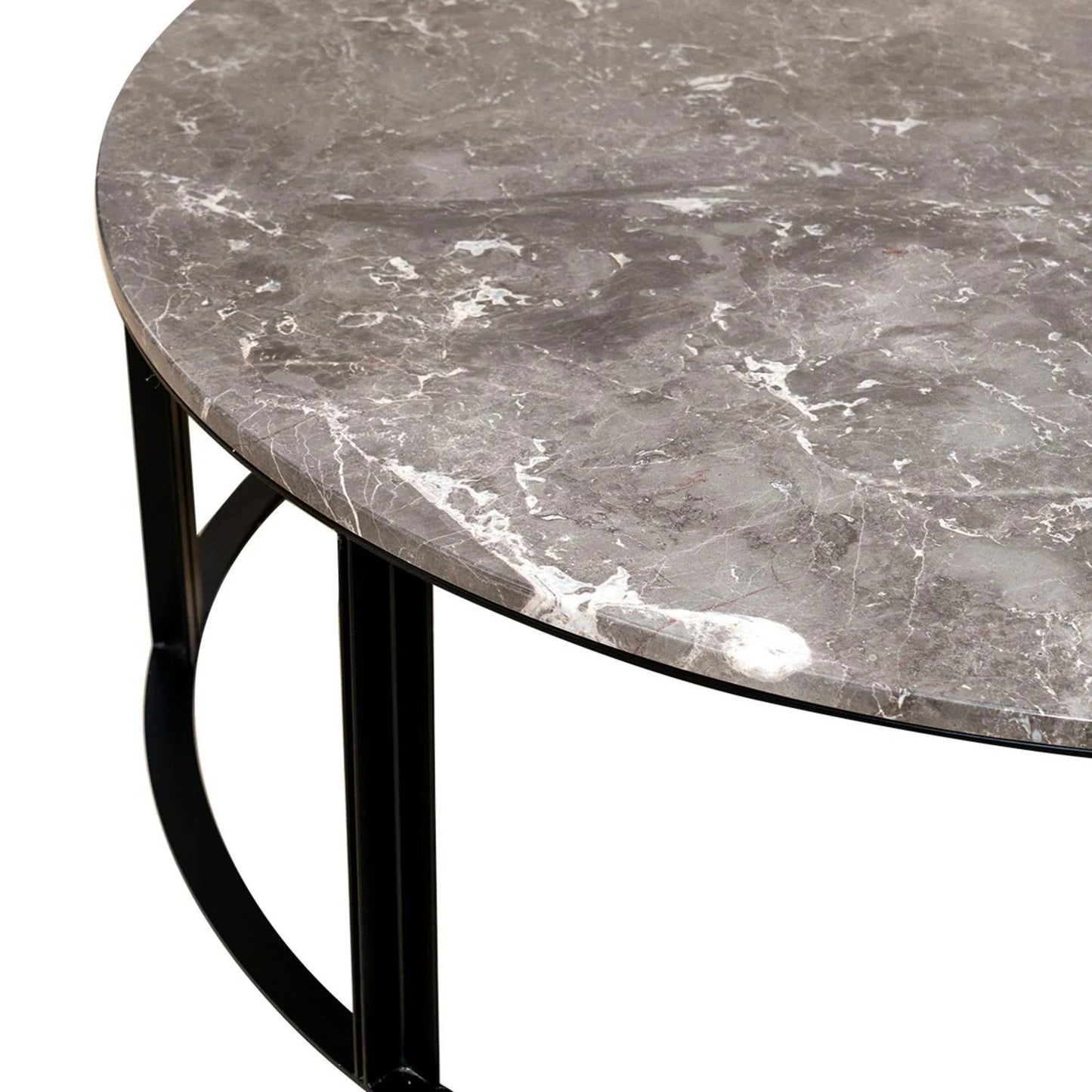 Bowie Marble Medium Coffee Table - Grey Coffee Table Cafe Lighting & Living   