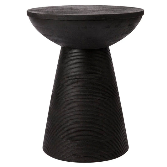 Cayman Mango Wood Side Table - Black Side Table Cafe Lighting & Living   