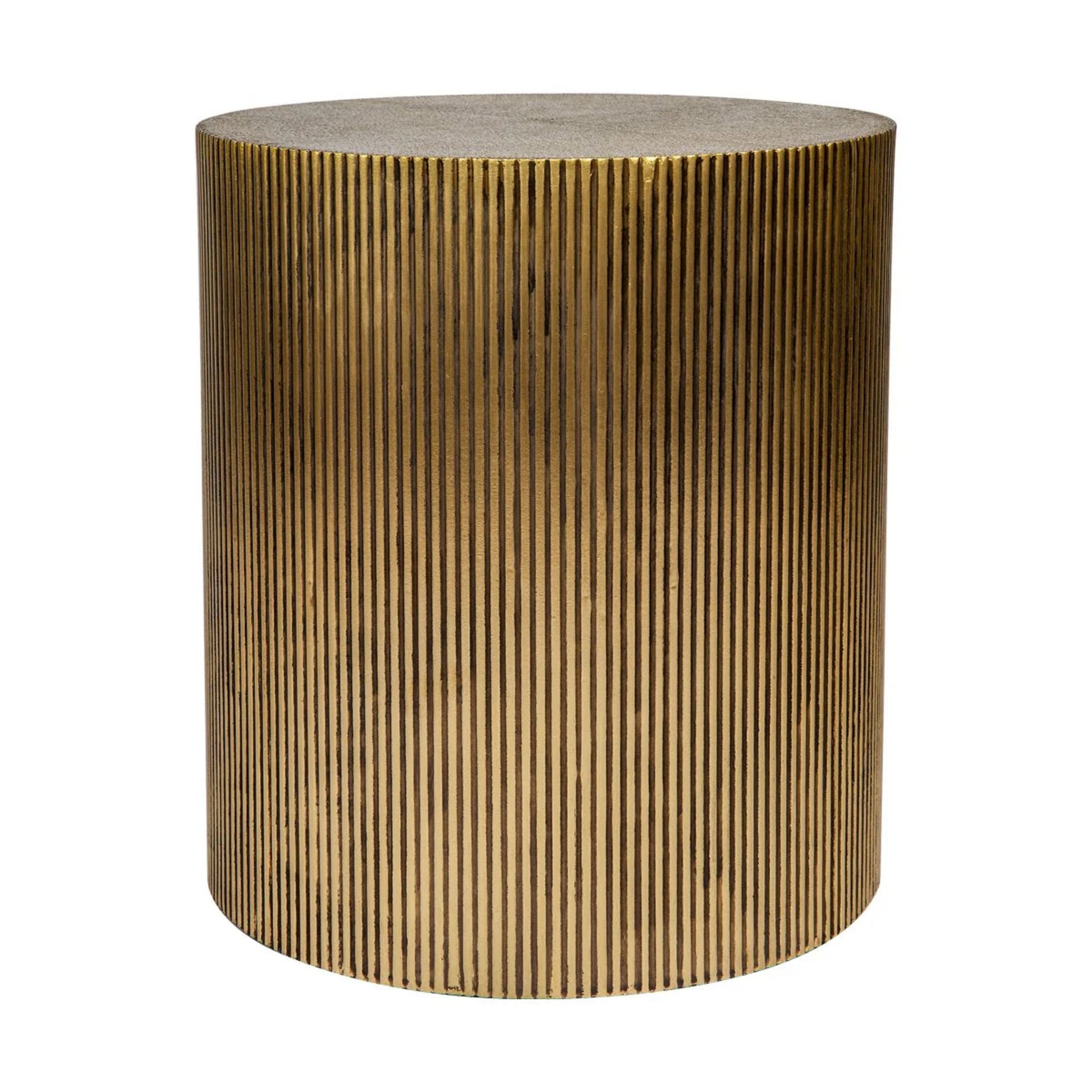 Chadwick Cylindrical Side Table - Brass Side Table Cafe Lighting & Living   