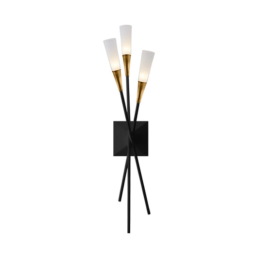 Chapman & Myers Stellar Triple Tail Wall Sconce - Matte Black Wall Light Bloomingdales Lighting   