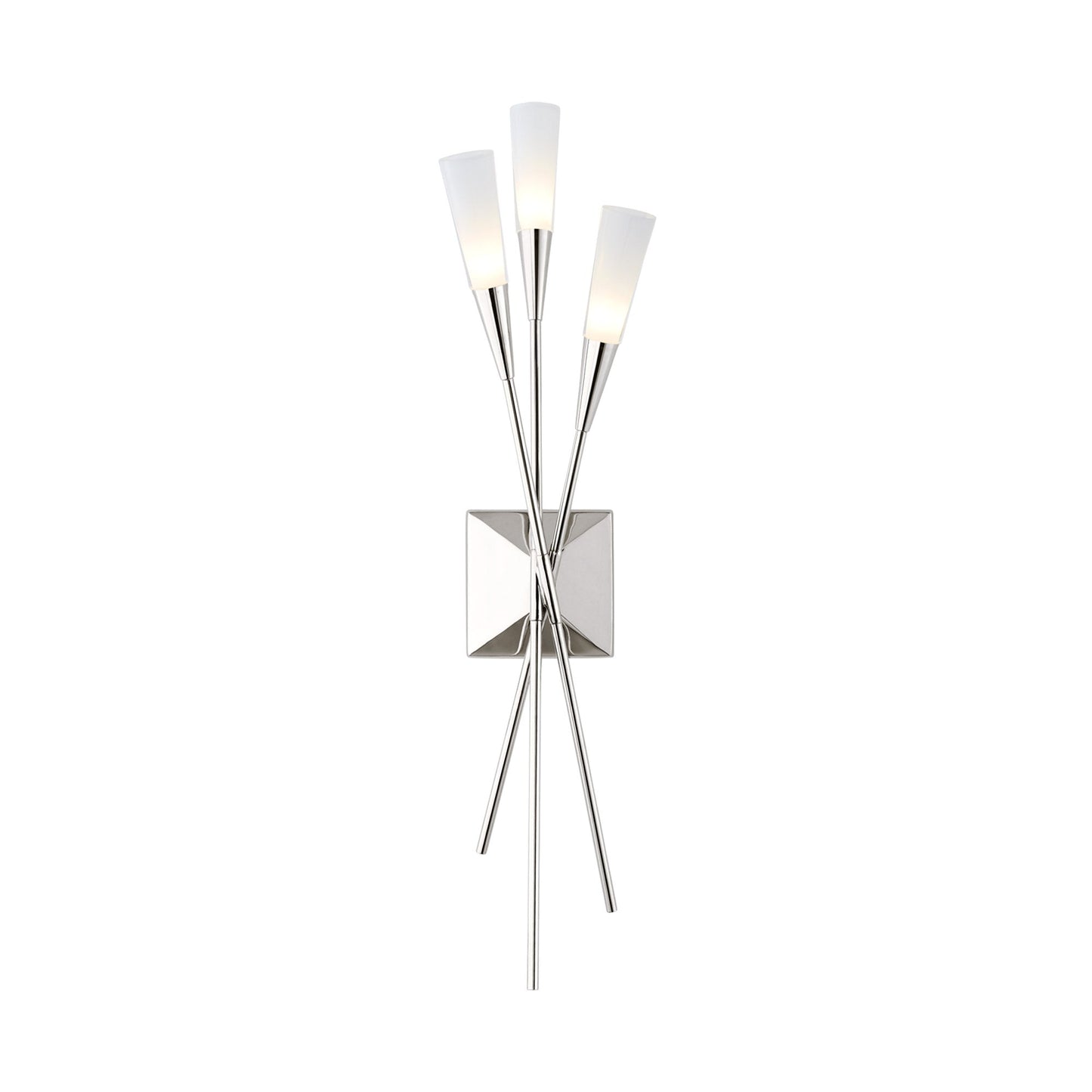 Chapman & Myers Stellar Triple Tail Wall Sconce - Matte White Wall Light Bloomingdales Lighting Polished Nickel  