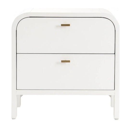 Chisholm Oak Wood Bedside Table - White Bedside Table Cafe Lighting & Living White  