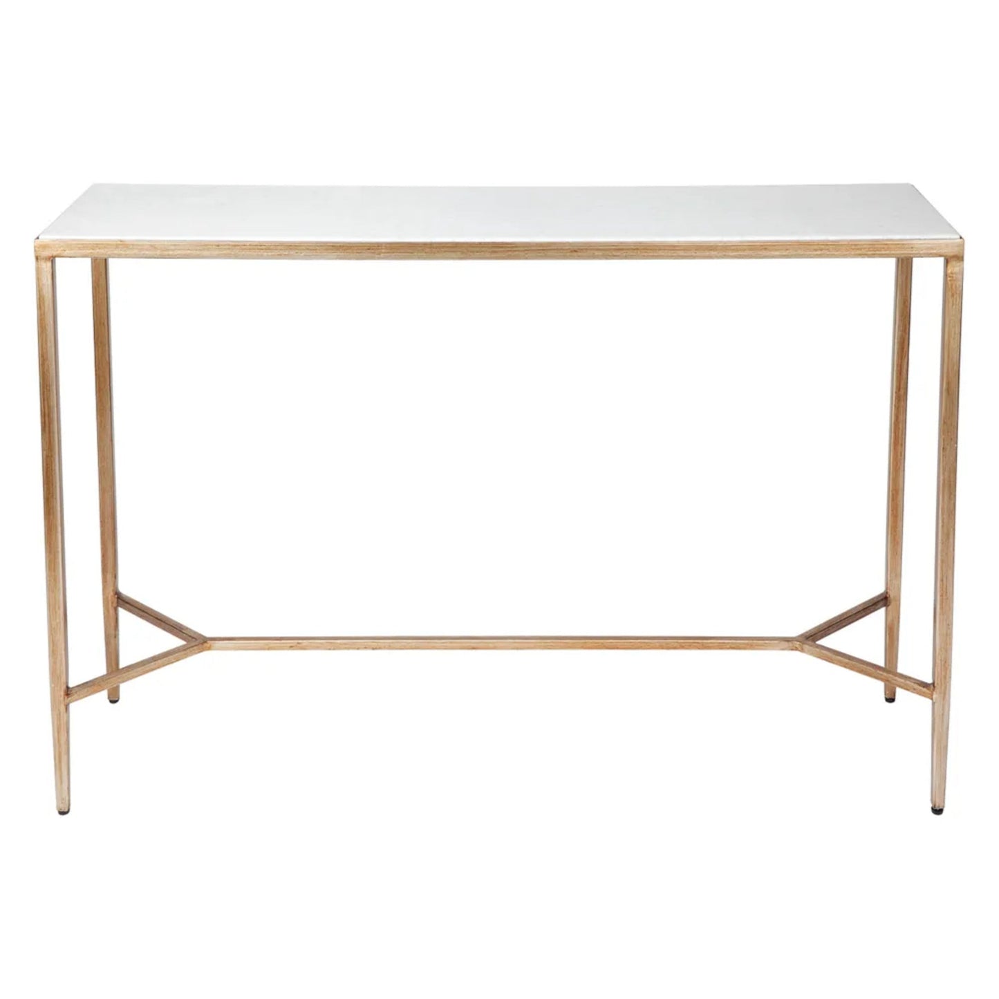 Chloe Slim Large Stone Console Table - Antique Gold Console Table Cafe Lighting & Living Small  