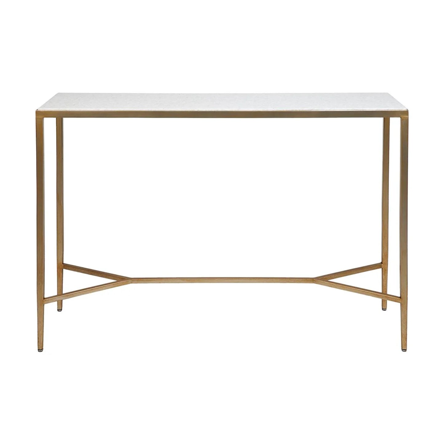 Chloe Slim Small Stone Console Table - Antique Gold Console Table Cafe Lighting & Living Large  