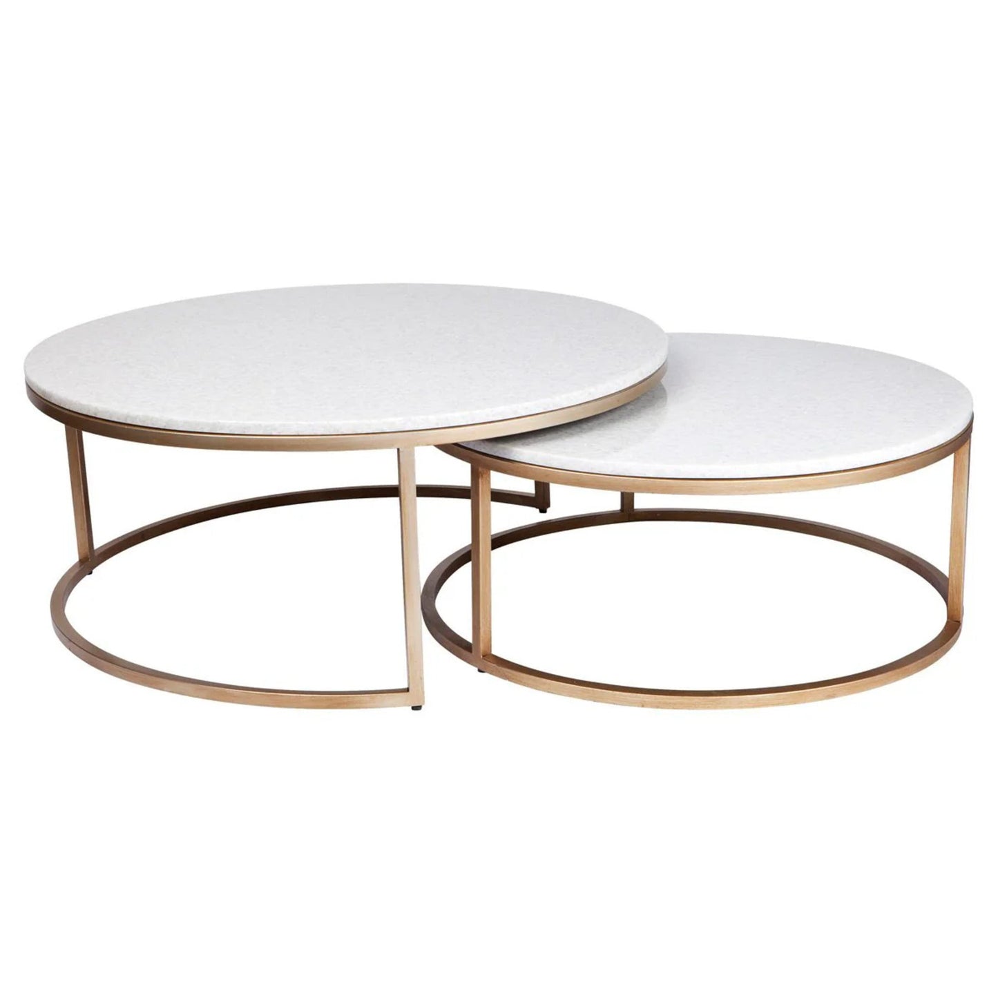 Chloe Stone Nesting Coffee Tables - Antique Gold Coffee Table Cafe Lighting & Living Antique Gold  