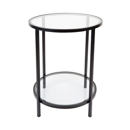 Cocktail Glass Round Side Table - Antique Gold Side Table Cafe Lighting & Living Black  