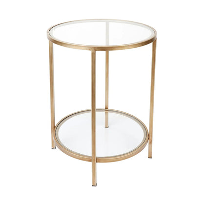 Cocktail Glass Round Side Table - Antique Gold Side Table Cafe Lighting & Living   