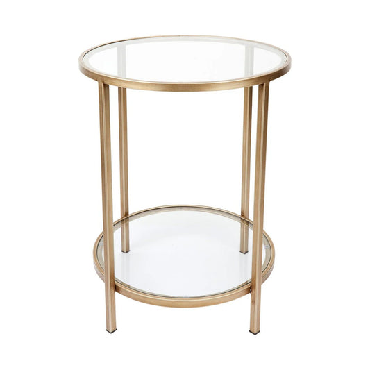 Cocktail Glass Round Side Table - Antique Gold Side Table Cafe Lighting & Living Antique Gold  