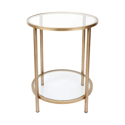 Cocktail Glass Round Side Table - Black Side Table Cafe Lighting & Living Antique Gold  