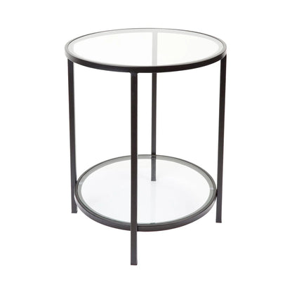 Cocktail Glass Round Side Table - Black Side Table Cafe Lighting & Living   