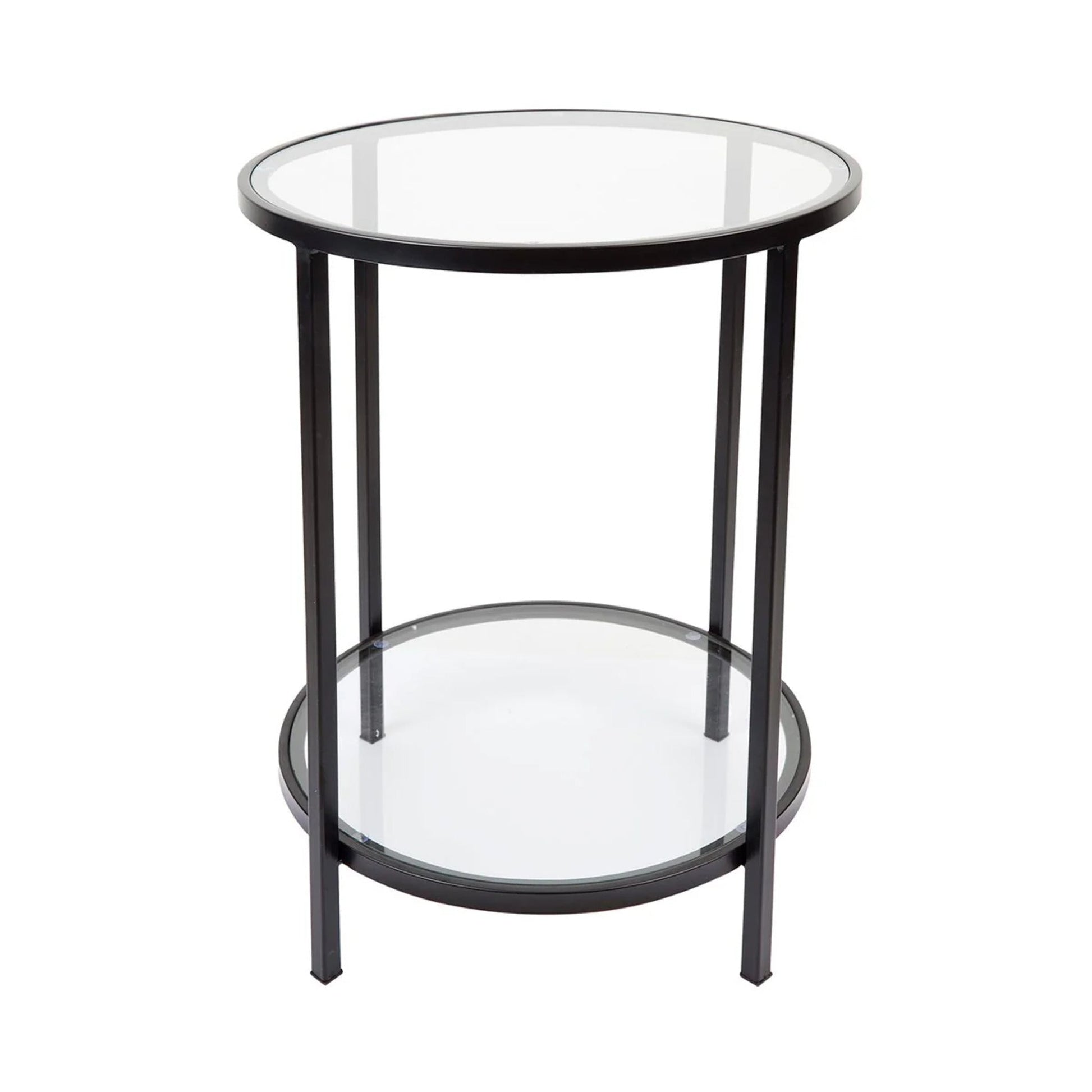 Cocktail Glass Round Side Table - Black Side Table Cafe Lighting & Living Black  