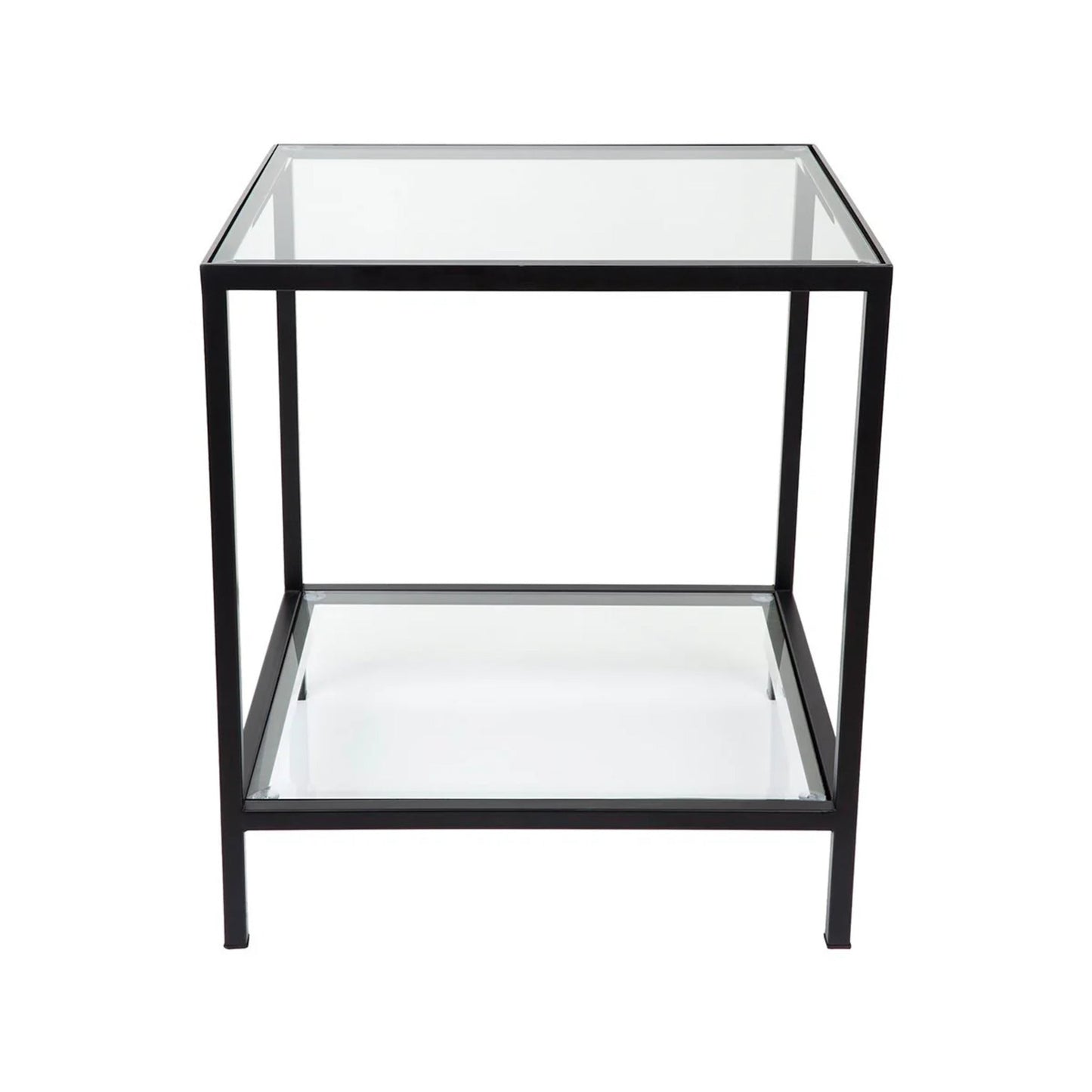 Cocktail Glass Square Side Table - Antique Gold Side Table Cafe Lighting & Living Black  