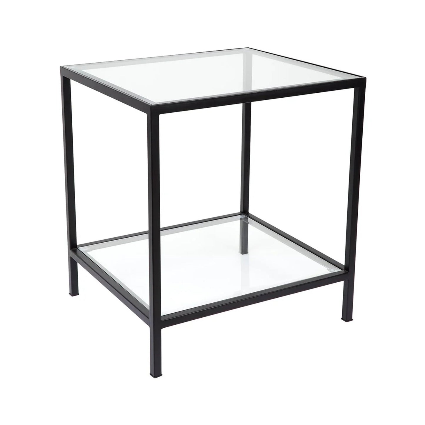 Cocktail Glass Square Side Table - Black Side Table Cafe Lighting & Living   