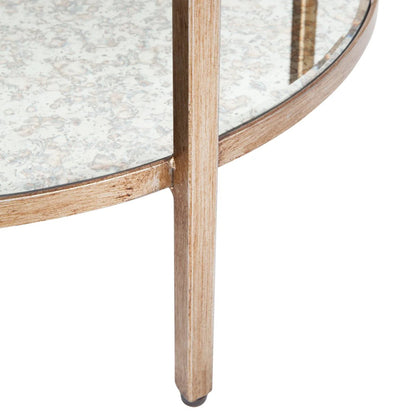 Cocktail Mirrored Side Table - Antique Gold Side Table Cafe Lighting & Living   