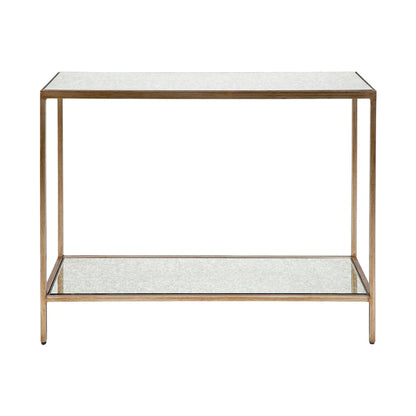 Cocktail Small Mirrored Console Table - Antique Gold Console Table Cafe Lighting & Living   