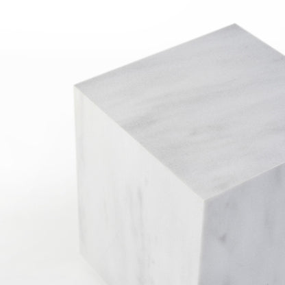 Comet Carrara Marble Side Table - White Side Table M+Co Living