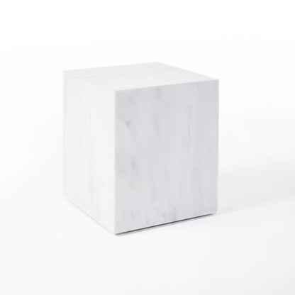 Comet Carrara Marble Side Table - White Side Table M+Co Living White