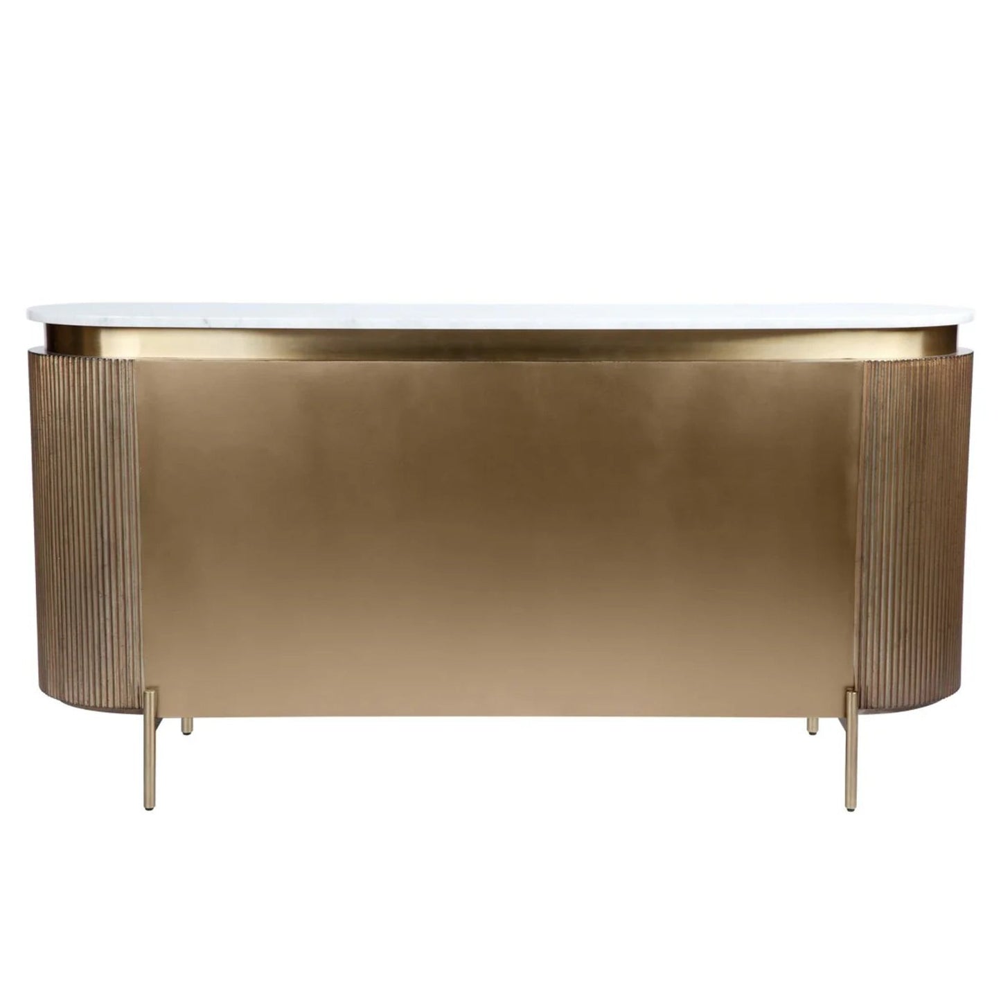 Demarco Curved Metallic Buffet Table - Antique Gold Buffet Table Cafe Lighting & Living   