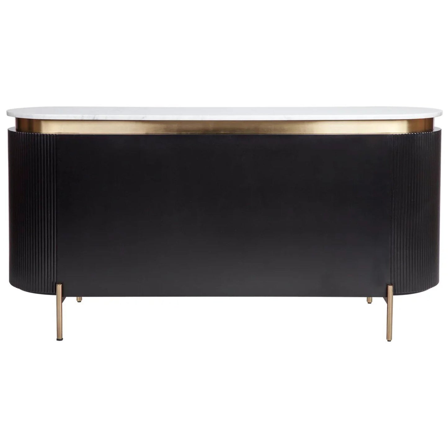 Demarco Curved Metallic Buffet Table - Black Buffet Table Cafe Lighting & Living   