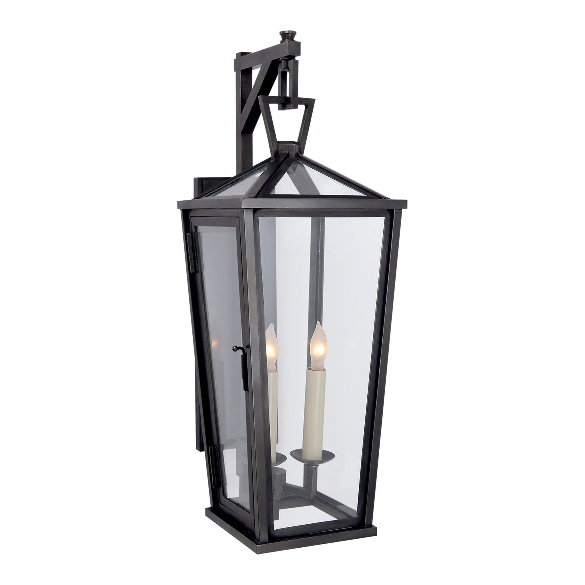 E. F. Chapman Darlana Small Tall Bracketed Wall Lantern Light - Bronze Wall Light Bloomingdales Lighting   