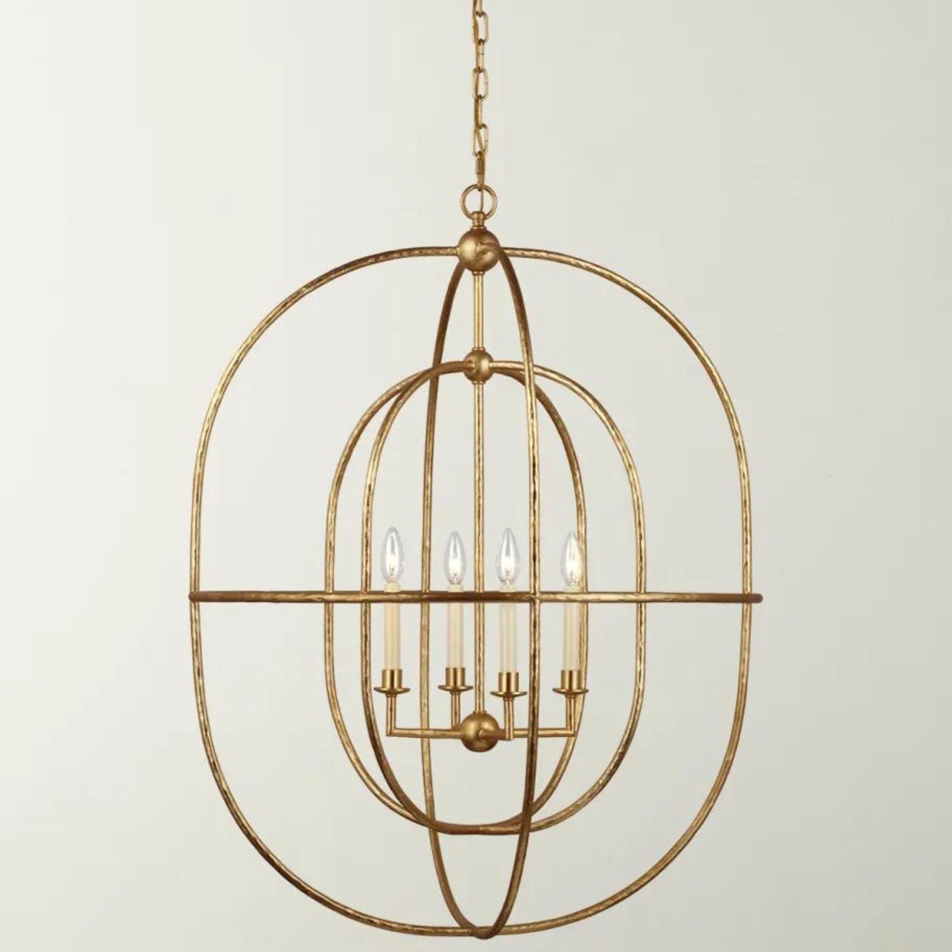 E. F. Chapman Desmond Open Oval Lantern - Gild Pendant Light Bloomingdales Lighting   