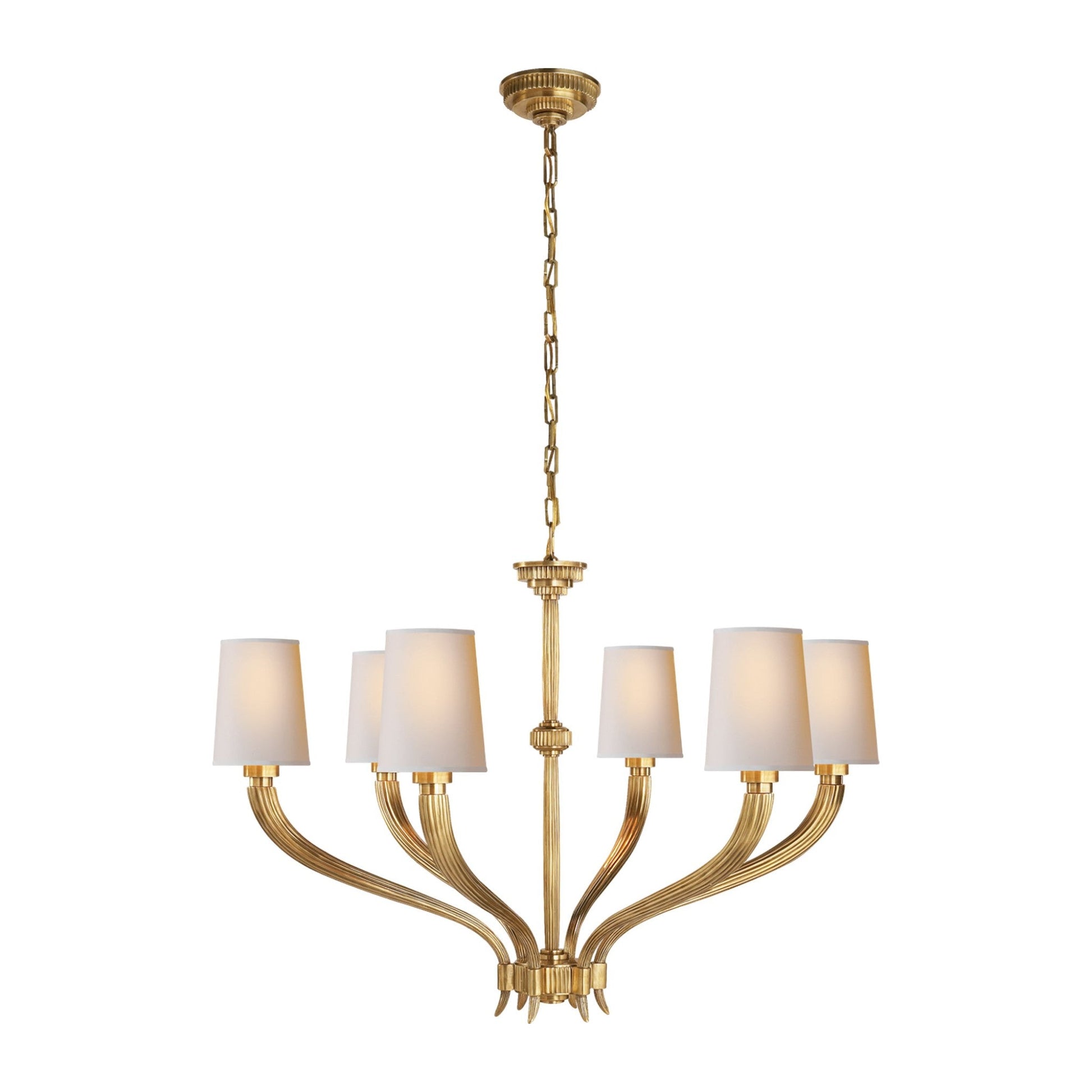 E. F. Chapman Ruhlmann Large Natural Paper Chandelier - Brass Pendant Light Bloomingdales Lighting   