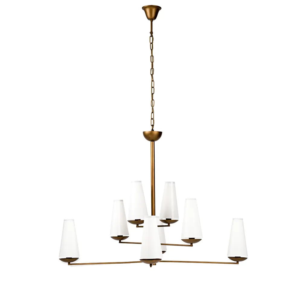 Esther Gold 8 Light Chandelier Pendant Light Cafe Lighting   