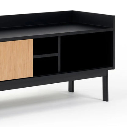 Franko Fjord Oak TV Entertainment Unit - Black Entertainment Unit M+Co Living