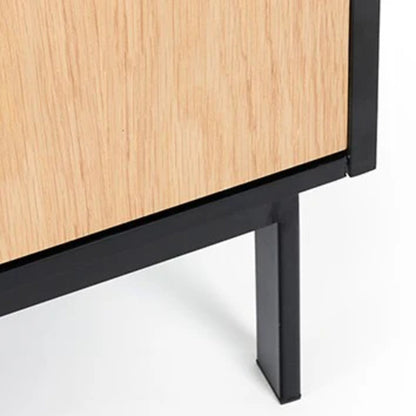 Franko Fjord Oak TV Entertainment Unit - Black Entertainment Unit M+Co Living