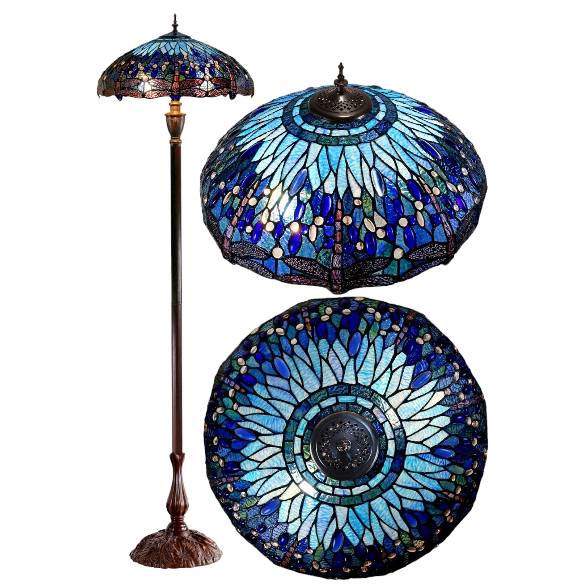 G&G Bros Blue Dragonfly Floor Lamp – Luxe Pendant Lighting