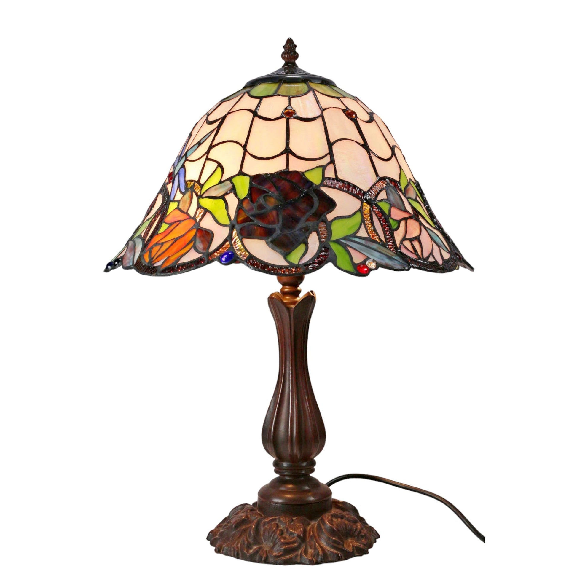 G&G Bros Rose & Dragonfly Table Lamp Lamps G&G Bros   