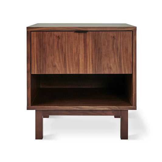 Gus Belmont Storage Bedside Table - Walnut Bedside Table M+Co Living