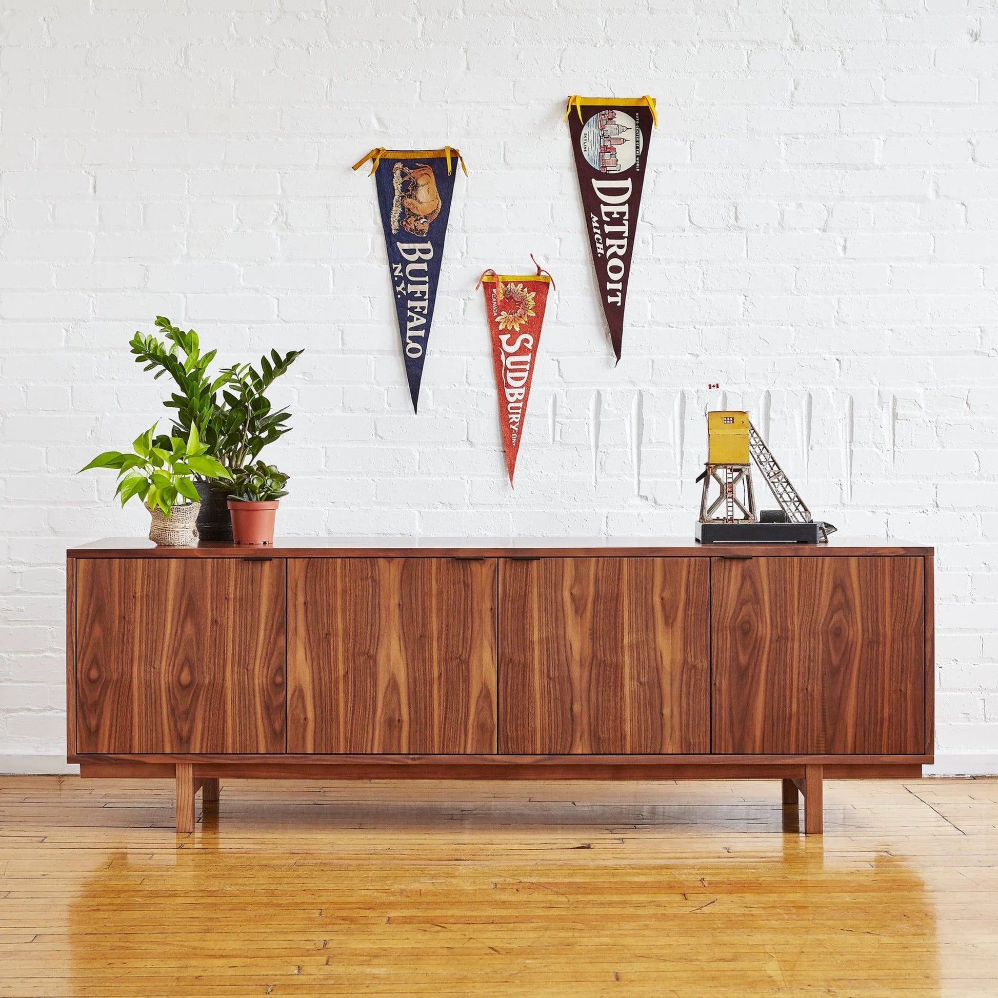 Gus Belmont Wood Buffet Table - Walnut Buffet Table M+Co Living