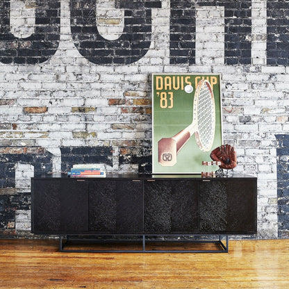 Gus Myles Oak Buffet Table - Black Buffet Table M+Co Living